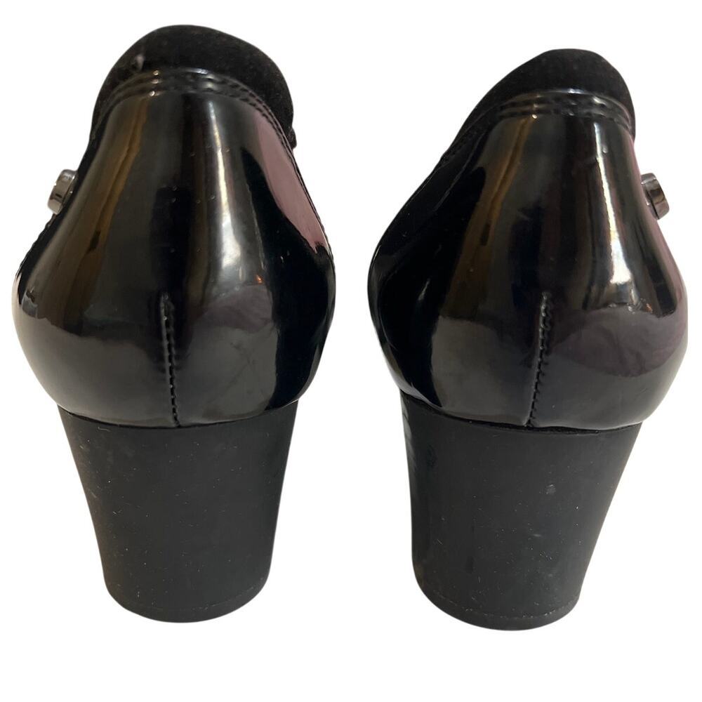Anne Klein Women's Leather Guardian Sport Block Heel Pumps Black Size 7.5 - Picture 9 of 11